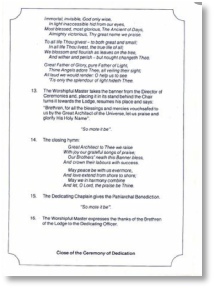 Banner Dedication Brochure